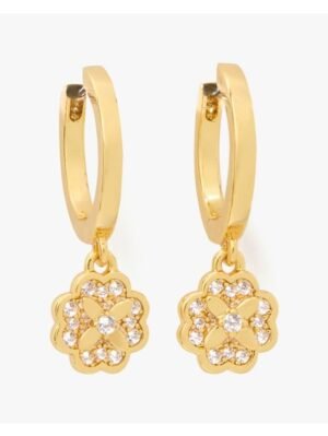 Heritage Bloom Huggie Drop Earrings