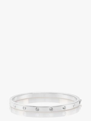 set in stone hinged bangle