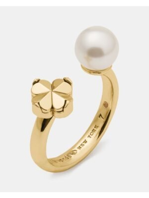Spade Flower Pearl Ring